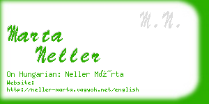 marta neller business card